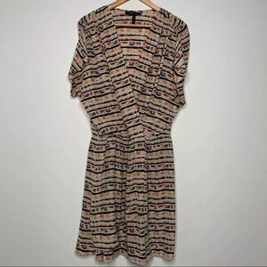 BCBGMAXAZRIA Silk Faux Wrap Dress Size Medium